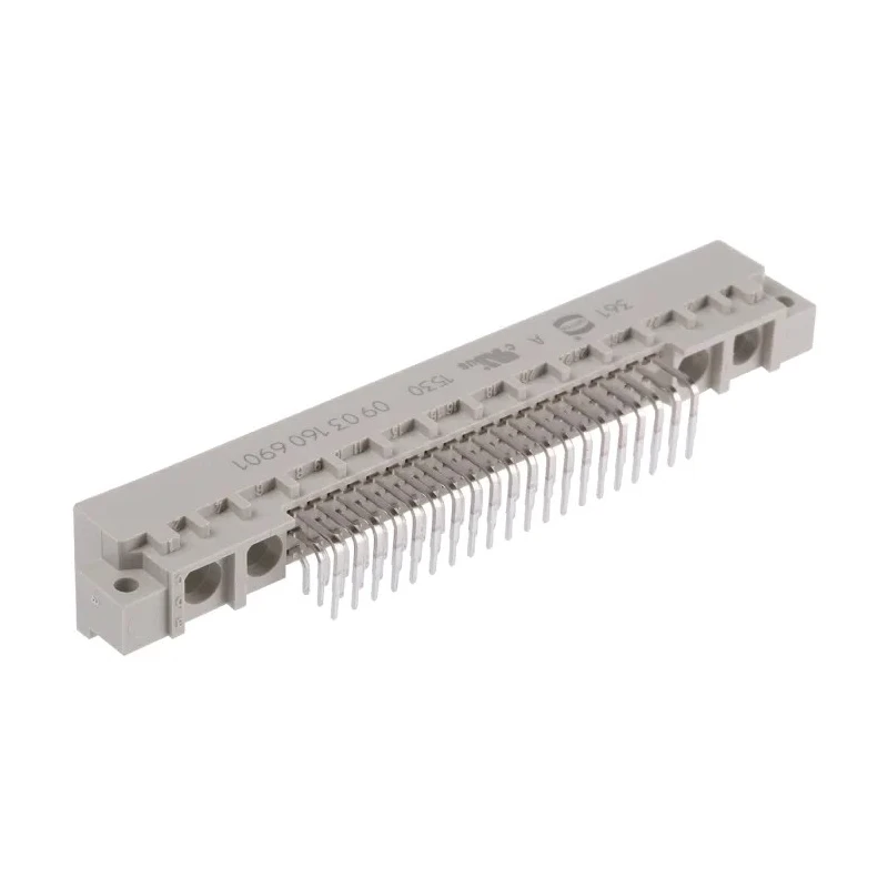 HARTING DIN 41612 64 Way 2.54 mm Pitch Type Through Hole Connector C/2 Subtype, Class C2, 3 Row Male Right Angle 09031606901