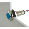 Marl Panel Mount LED Indicator Blue, 8.1 mm Mount Hole, Solder Tab Termination, IP67 Rated, 12-28V DC, 270mcd 537-930-63