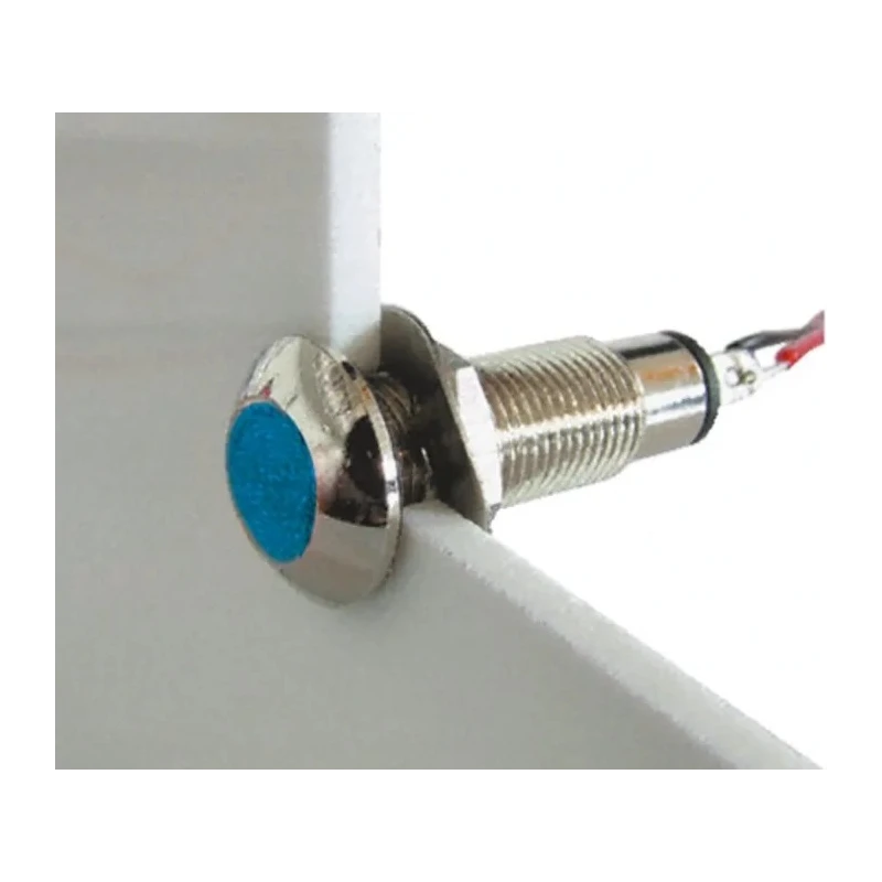 Marl Panel Mount LED Indicator Blue, 8.1 mm Mount Hole, Solder Tab Termination, IP67 Rated, 12-28V DC, 270mcd 537-930-63