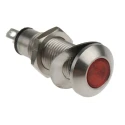 Marl Panel Mount LED Indicator Red, 8.1 mm Mount Hole, Solder Tab Termination, IP67, 12-28V DC, 236mcd Luminous 534-501-63