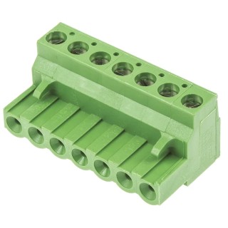 TE Connectivity Buchanan Series Pluggable Terminal Block 7-Contact 5.08 mm Pitch 1 Row 300V AC 15A Nylon Housing 796634-7