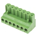 TE Connectivity Buchanan Series Pluggable Terminal Block 7-Contact 5.08 mm Pitch 1 Row 300V AC 15A Nylon Housing 796634-7