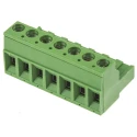 TE Connectivity Buchanan Series Pluggable Terminal Block 7-Contact 5.08 mm Pitch 1 Row 300V AC 15A Nylon Housing 796634-7