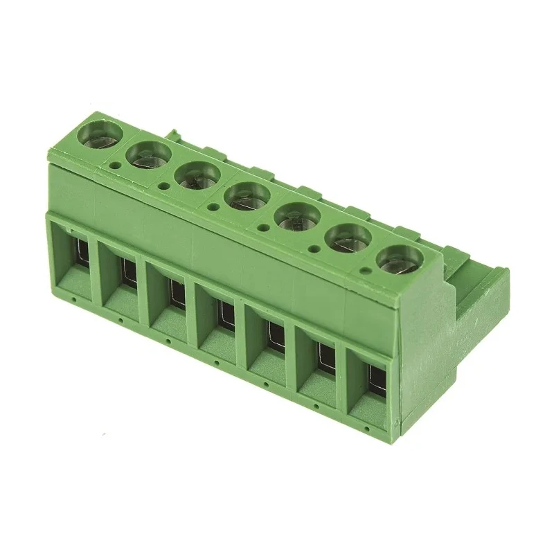 TE Connectivity Buchanan Series Pluggable Terminal Block 7-Contact 5.08 mm Pitch 1 Row 300V AC 15A Nylon Housing 796634-7