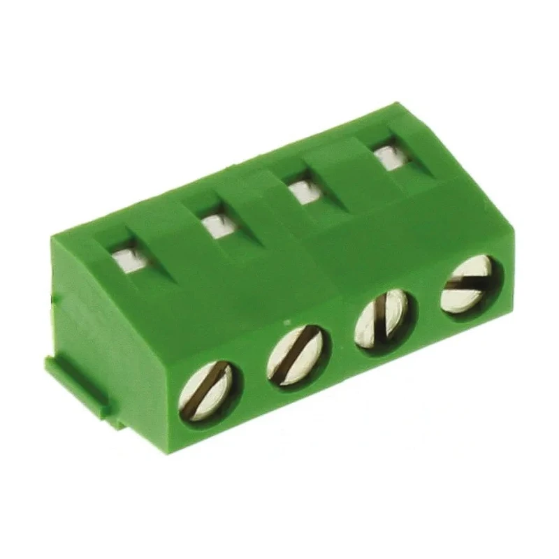 TE Connectivity Buchanan Series PCB Terminal Block 4-Contact 5 mm Pitch 1 Row 13.5A Polyamide Housing 300V AC 282836-4