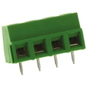 TE Connectivity Buchanan Series PCB Terminal Block 4-Contact 5 mm Pitch 1 Row 13.5A Polyamide Housing 300V AC 282836-4