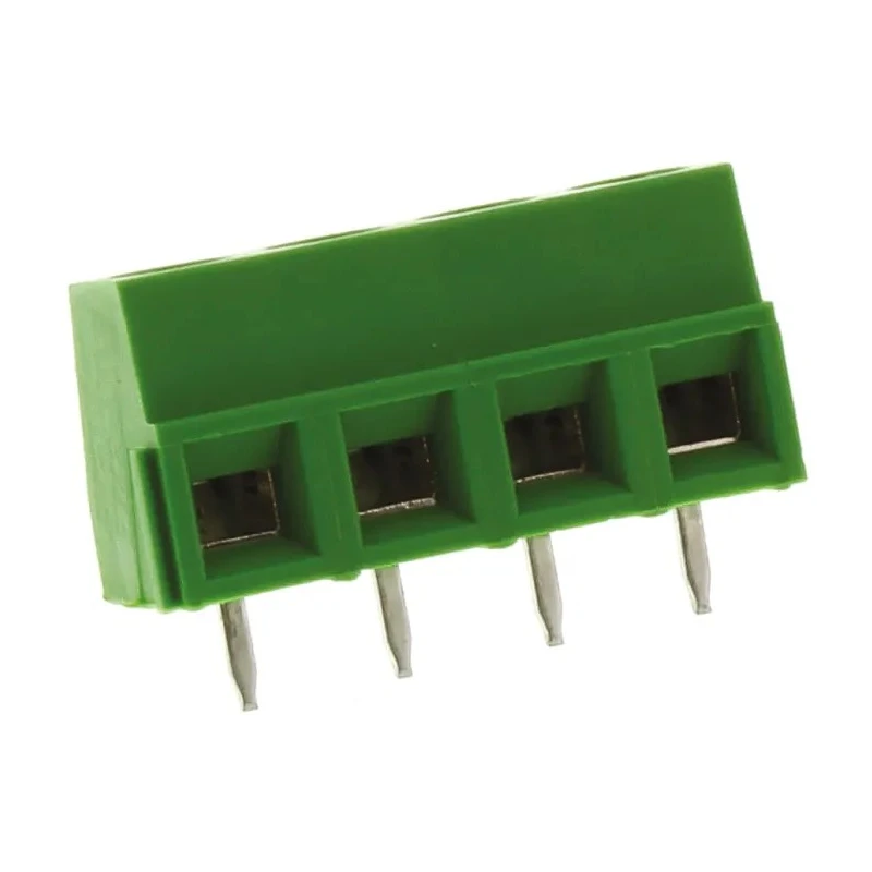 TE Connectivity Buchanan Series PCB Terminal Block 4-Contact 5 mm Pitch 1 Row 13.5A Polyamide Housing 300V AC 282836-4