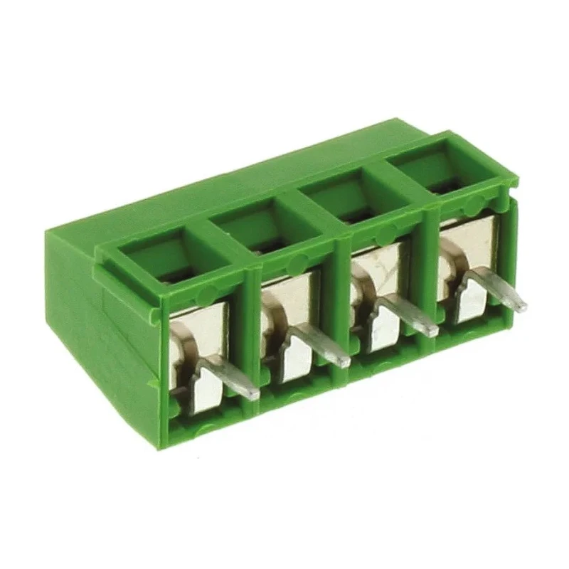 TE Connectivity Buchanan Series PCB Terminal Block 4-Contact 5 mm Pitch 1 Row 13.5A Polyamide Housing 300V AC 282836-4