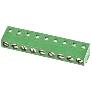 TE Connectivity Buchanan Series PCB Terminal Block, 9-Contact, 5 mm Pitch, 1 Row, Male Connector, 300V AC, 13.5A 282836-9