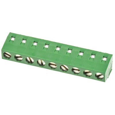 TE Connectivity Buchanan Series PCB Terminal Block, 9-Contact, 5 mm Pitch, 1 Row, Male Connector, 300V AC, 13.5A 282836-9