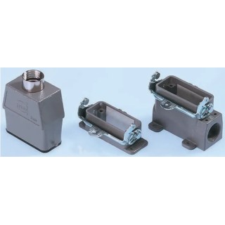 HARTING Han A Range Heavy Duty Power Connector Housing 10A 1 Lever Surface Mount Die Cast Aluminium IP65 09200100291