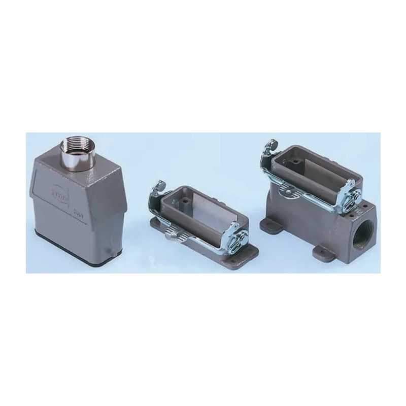 HARTING Han A Range Heavy Duty Power Connector Housing 10A 1 Lever Surface Mount Die Cast Aluminium IP65 09200100291