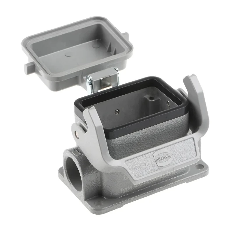 HARTING Han B Range Heavy Duty Power Connector Housing Surface Mount Die Cast Aluminium IP65 1 Lever 6B 09300061256