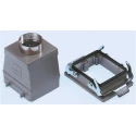 HARTING Han B Range Heavy Duty Power Connector Hood 2 Lever Surface Mount, 32+E Pole Format, Metal Body, PG36 0930032073201