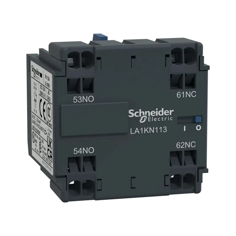 Schneider Electric Auxiliary Contact, 2 Contact, 1 NO/1 NC, 10 A, 600V AC, Front Mount LA1KN113