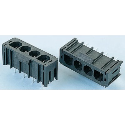Molex Sabre Series Straight Through Hole PCB Header 4 Contact 7.49 mm Pitch 1 Row Shrouded 43160-2104