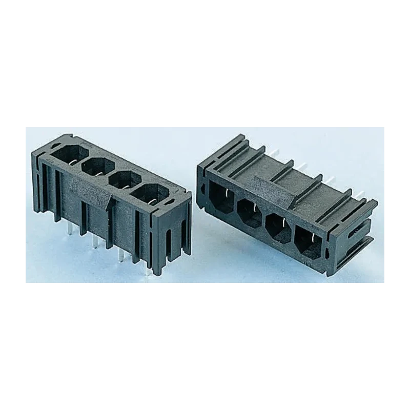 Molex Sabre Series Right Angle Through Hole PCB Header 4 Contacts 7.5 mm Pitch 1 Row Shrouded 43160-3104