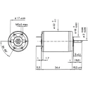 Portescap Low Inertia Type Servo DC Motor 12V dc 4.5W 7600rpm 8.48mNm Torque 2mm Shaft Diameter 22V28-213E.201