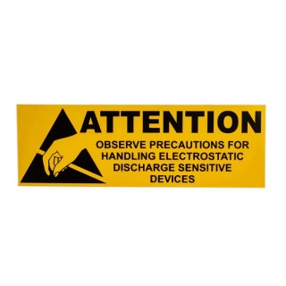 RS PRO Yellow Vinyl ESD Label Attention Text 150 mm x 50 mm 364-3638