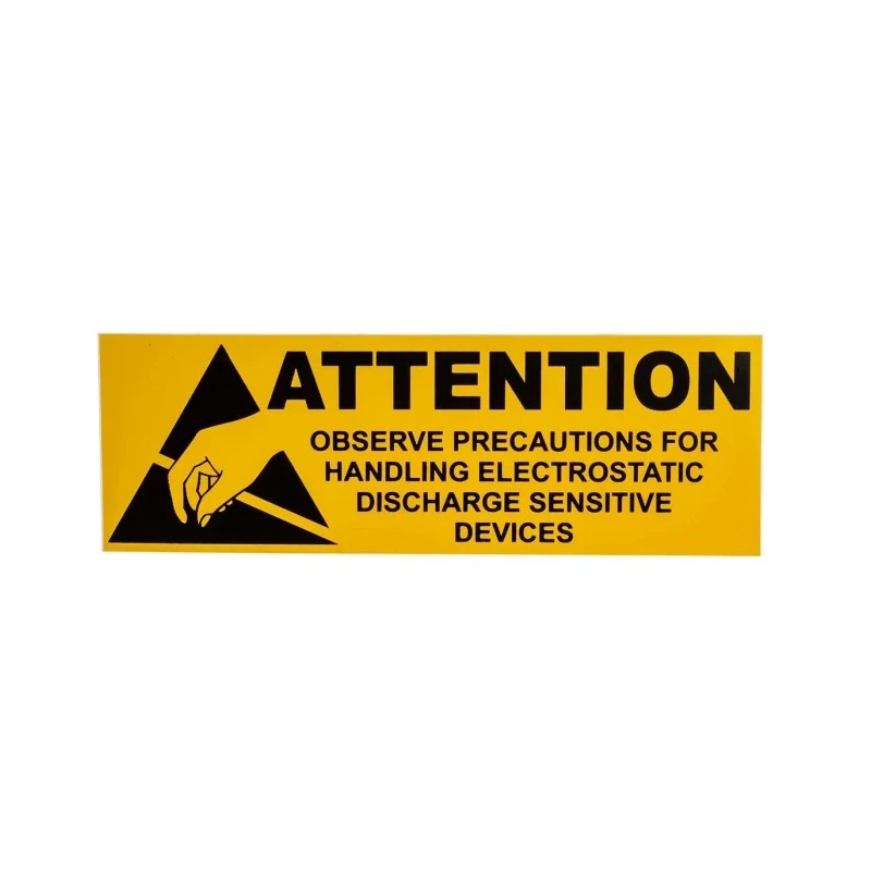 RS PRO Yellow Vinyl ESD Label Attention Text 150 mm x 50 mm 364-3638