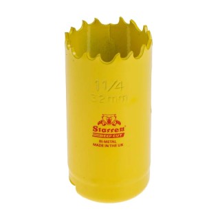 Starrett 32 mm Diameter High Speed Steel Cobalt Bi-metal Deep Cut Hole Saw Drill Bit DCH0114-G