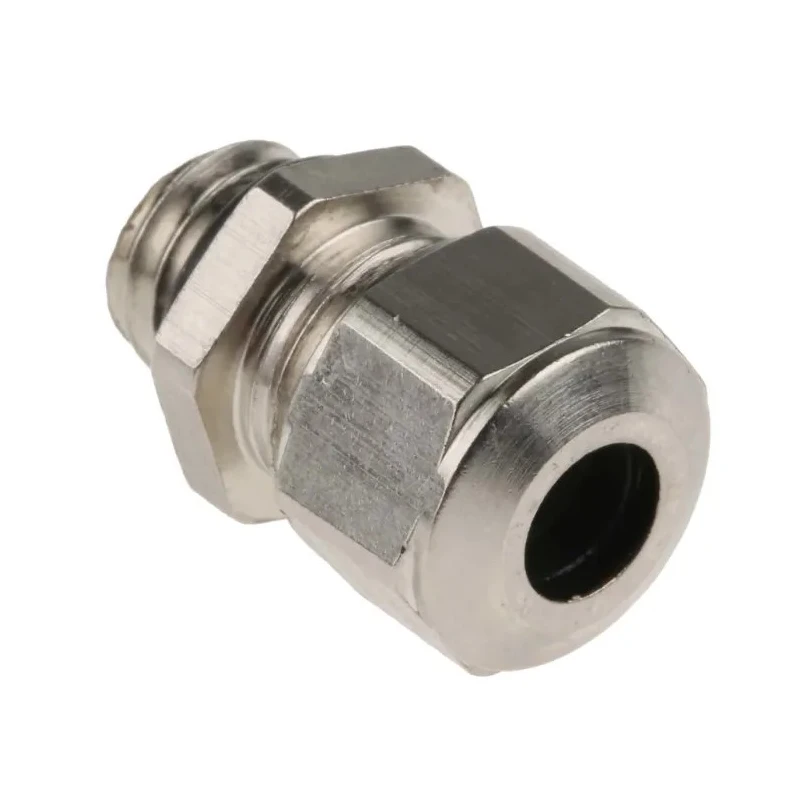 SES Sterling A1 Series Metallic Nickel Plated Brass Cable Gland M8 Thread 3.5-5 mm IP68, IP69K A1000.08.050