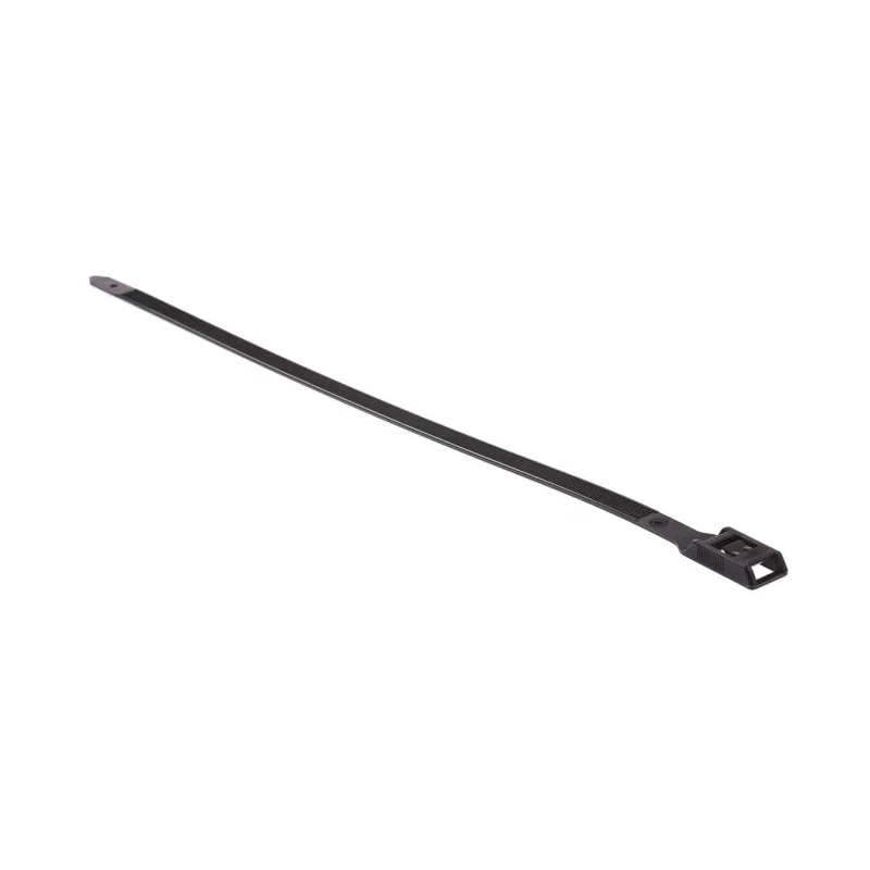 HellermannTyton Releasable Cable Tie, 350 mm Length x 9 mm Width, Black Polyamide 66, UV 112-00006 RPE350-PA66HSW-BK