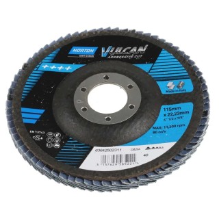 Norton Zirconium Oxide Abrasive Disc Flap Disc 115 mm Coarse Grade P40 Grit 63642502311