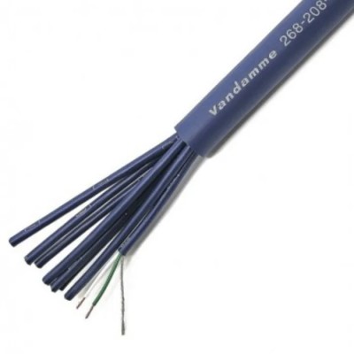 Van Damme Blue Series Screened Audio Cable, 12.2 mm Outer Diameter, 50 m Length, Blue, 250V, Polyvinyl Chloride 268-208-060