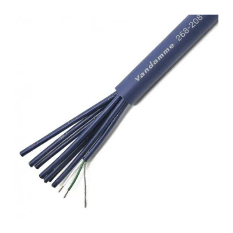 Van Damme Blue Series Screened Audio Cable, 12.2 mm Outer Diameter, 50 m Length, Blue, 250V, Polyvinyl Chloride 268-208-060