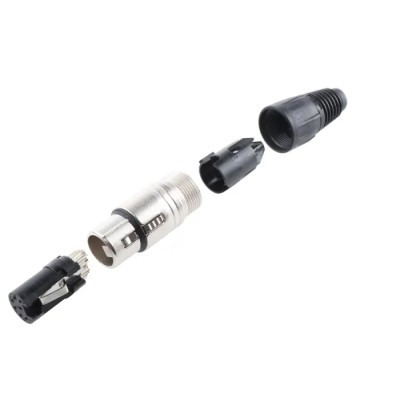 Neutrik Cable XLR Connector Straight 50V Female 7 Way Silver over Nickel Plating NC7FX