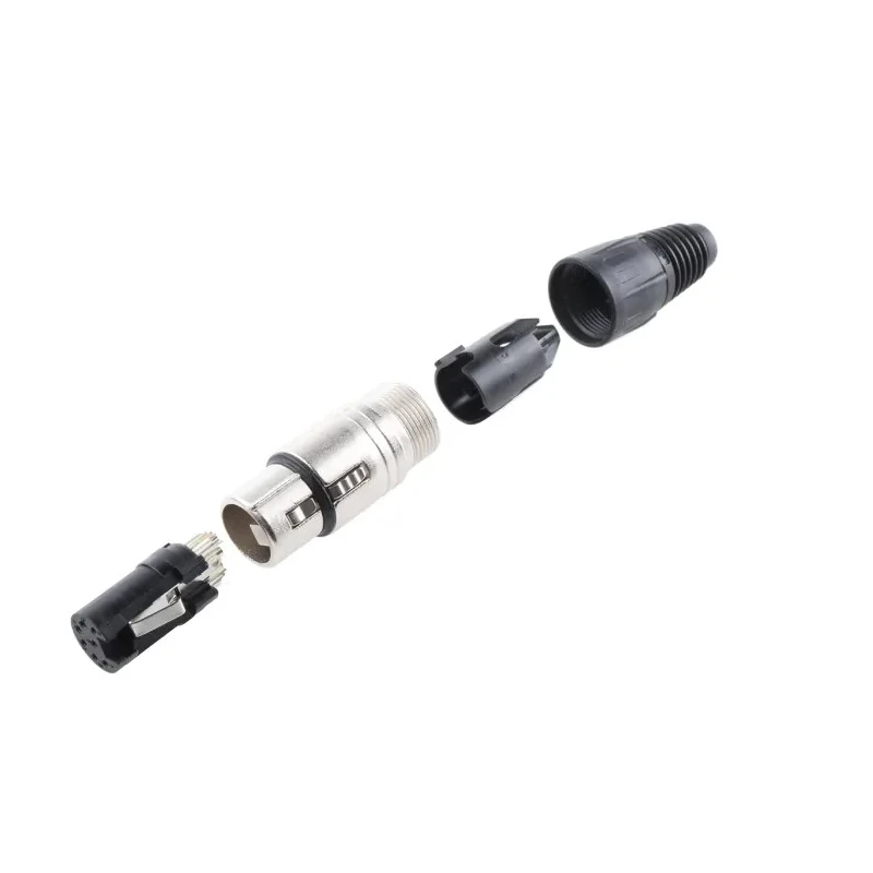 Neutrik Cable XLR Connector Straight 50V Female 7 Way Silver over Nickel Plating NC7FX
