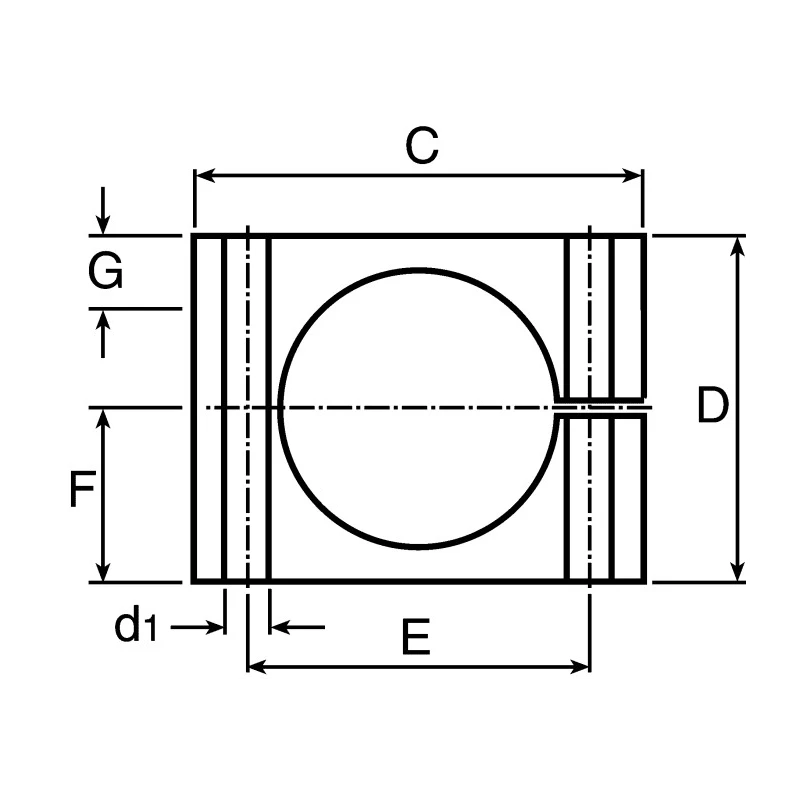 ACE Foot Mounting Kit Series S with Two Mounting Flanges and Fixing Screws S33