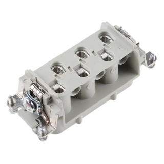 EPIC Heavy Duty Power Connector Insert 35A 600V Silver Contact Plating 6 Contacts H-BS Series 10171000