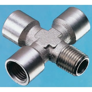 Legris Pneumatic Fitting 909 Series Male/Female Threaded 1/2 in gR Nickel Plated Brass 80°C Maximum Operating 0909 00 21