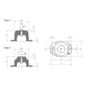 Paulstra Hutchinson Cylindrical M10 Anti-Vibration Mount Female Buffer Foot with 1350 daN Compression Load 70 mm OD 533710