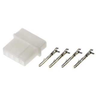 TE Connectivity Commercial MATE-N-LOK Male Connector Housing 5.08 mm Pitch 4 Way 1 Row Straight 1480 426 163305 2
