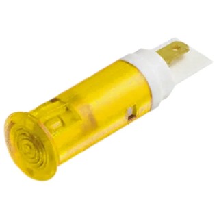 Signal Construct Yellow LED Panel Mount Indicator 5 mm, Solder Tab Termination, IP67, 12-14V SKGD05102