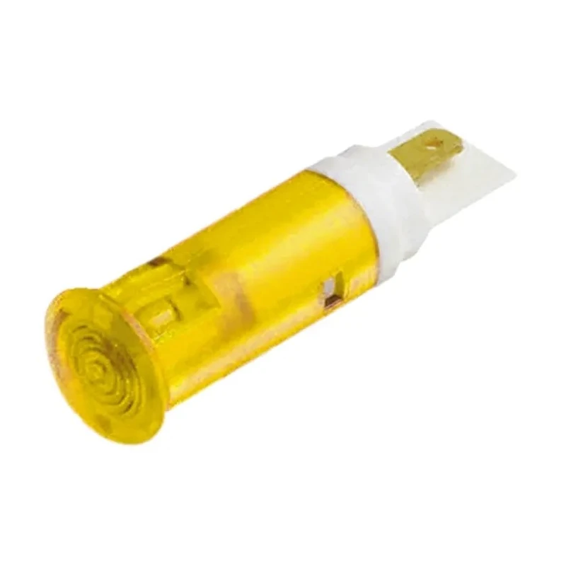 Signal Construct Yellow LED Panel Mount Indicator 5 mm, Solder Tab Termination, IP67, 12-14V SKGD05102