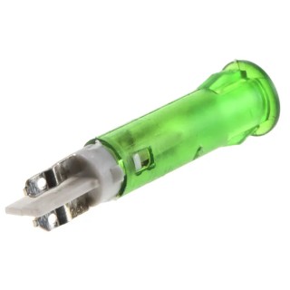 Signal Construct Green LED Panel Mount Indicator 5 mm, Solder Tab Termination, IP67, 24-28V SKGD05204