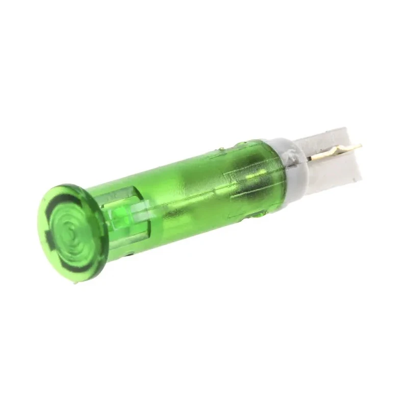 Signal Construct Green LED Panel Mount Indicator 5 mm, Solder Tab Termination, IP67, 24-28V SKGD05204