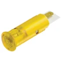 Signal Construct Yellow Panel Mount LED Indicator 6 mm Mount Hole, Solder Tab Termination, IP67, 24-28V SKGD06104