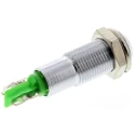 Signal Construct Green LED Panel Mount Indicator 6 mm, IP67, 12-14V SMCP06202