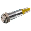 Signal Construct Yellow Panel Mount Indicator, 20V 28V, 10mA, Solder Tab Termination, Recessed Silver Bezel IP67 SMCP06104