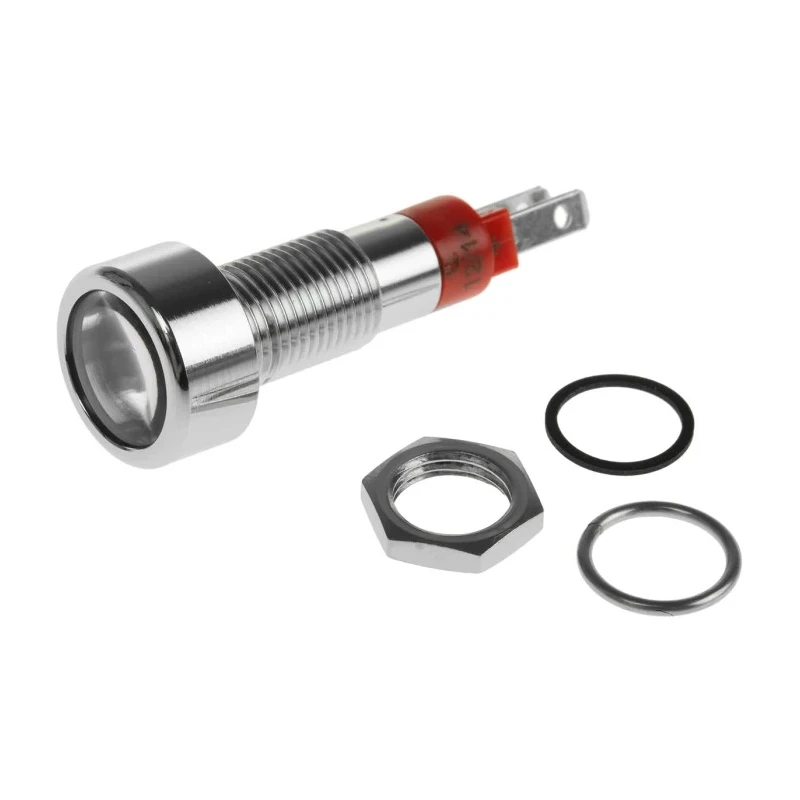 Signal Construct Red LED Panel Mount Indicator 8 mm IP67 12-14V SMLD08012