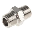 Legris LF3000 Series Male Pneumatic Fitting Brass Threaded R 1/8 in, Nickel Finish 0900 00 10