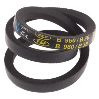RS PRO V & Wedge Drive Belt, belt section B, Outside Length 984mm, Inside Length 915mm, Belt Width 17mm, Belt Height 471-594