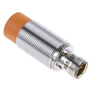 ifm electronic Threaded Barrel Inductive Proximity Sensor M18 x 1, 36 V dc, PNP Output, 12 mm Detection Distance IGS207