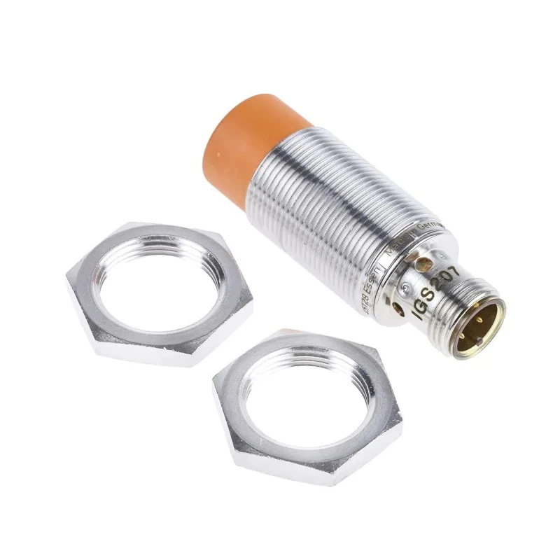 ifm electronic Threaded Barrel Inductive Proximity Sensor M18 x 1, 36 V dc, PNP Output, 12 mm Detection Distance IGS207