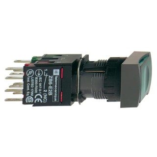 Schneider Electric Harmony XB6 Series Illuminated Latching Push Button Switch, Panel Mount, 16 mm Cutout, SPST XB6DF3B1B